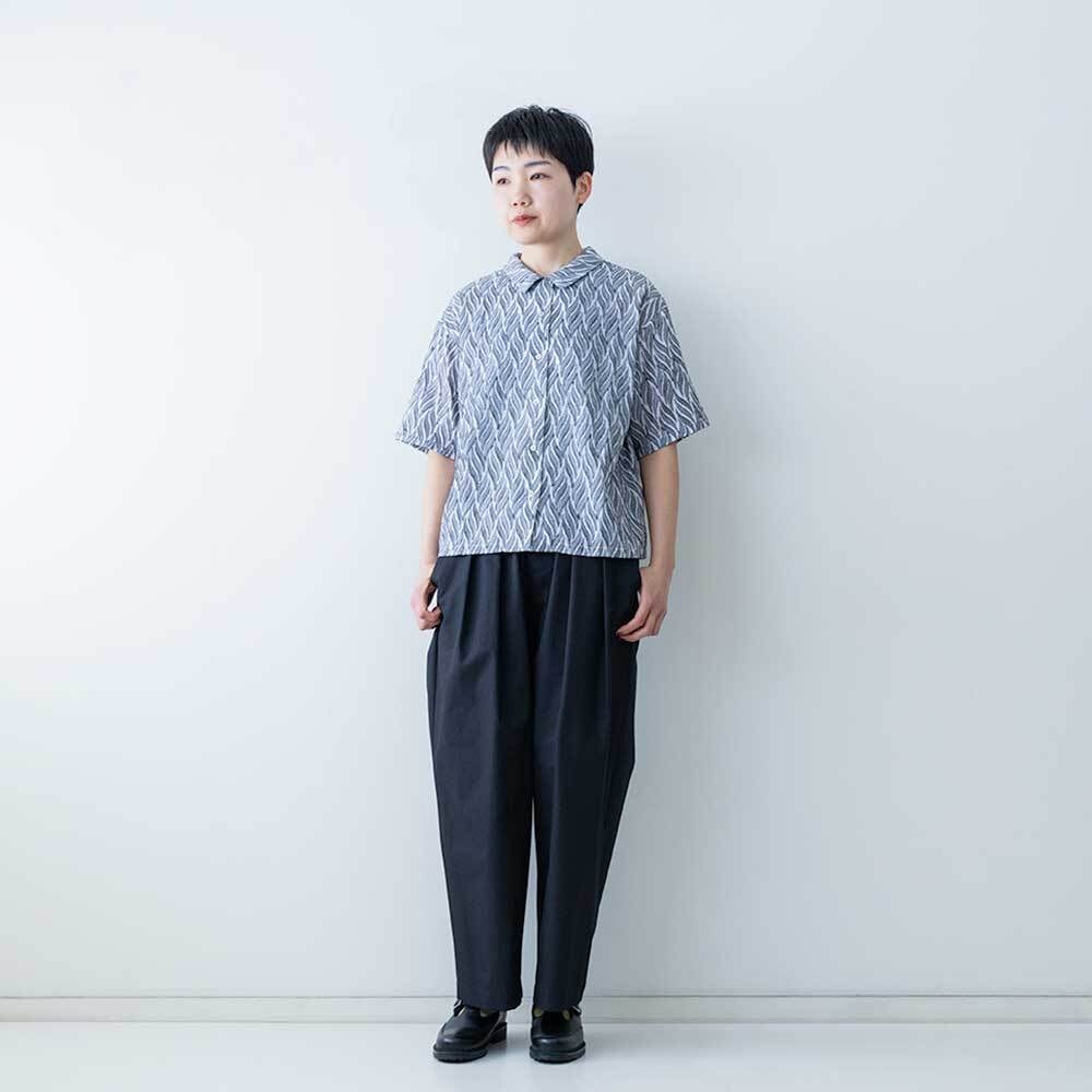 mizuiro ind カットジャガードハーフスリーブシャツ | LASQ store