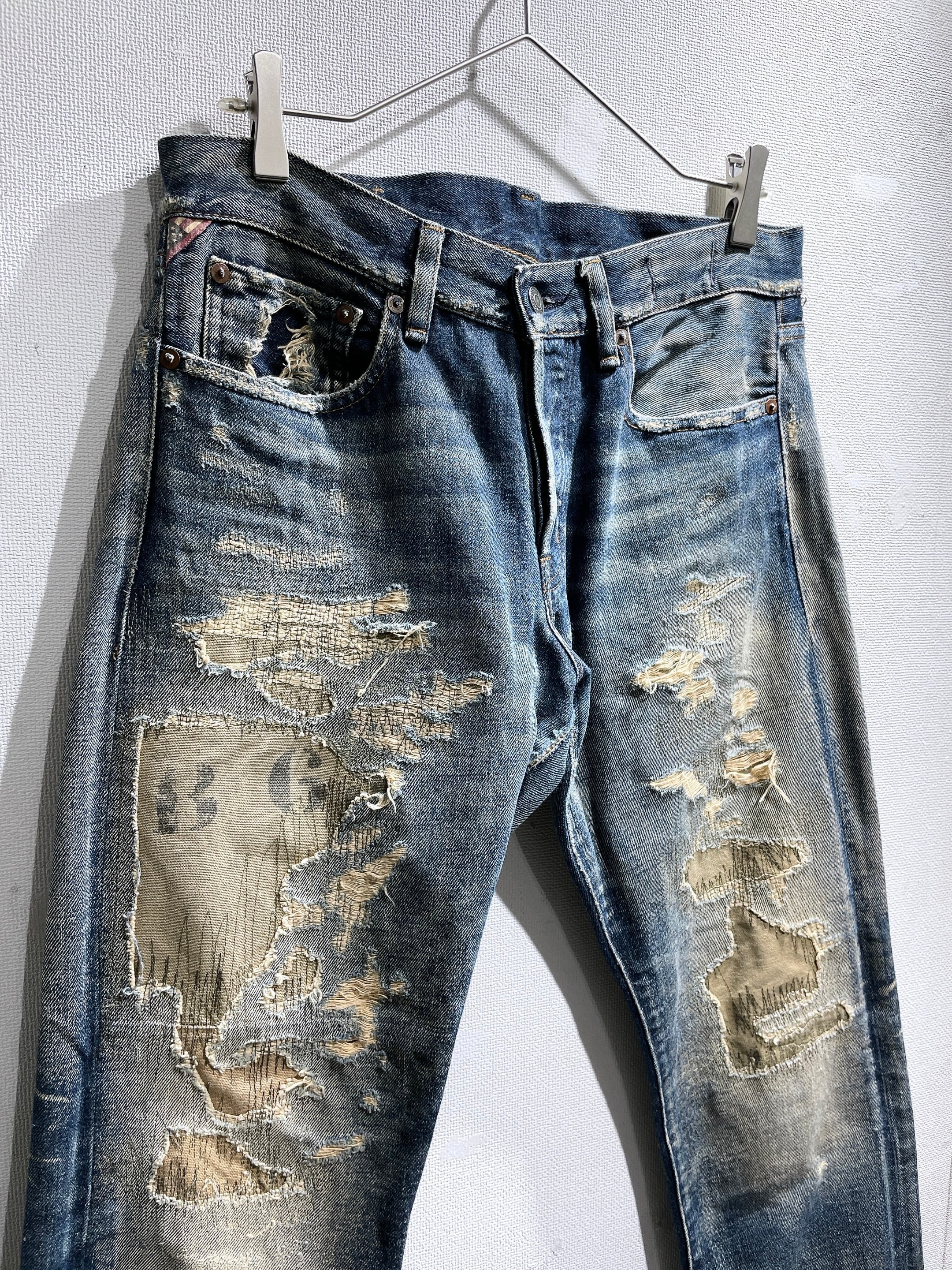 ” Denim & Supply Ralph Lauren ” Special Rag processing Denim pants