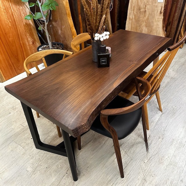 【OUTLET】ウォールナット_1600×750-660×53_新宿店_テーブル天板/一枚板 132-1 t001
