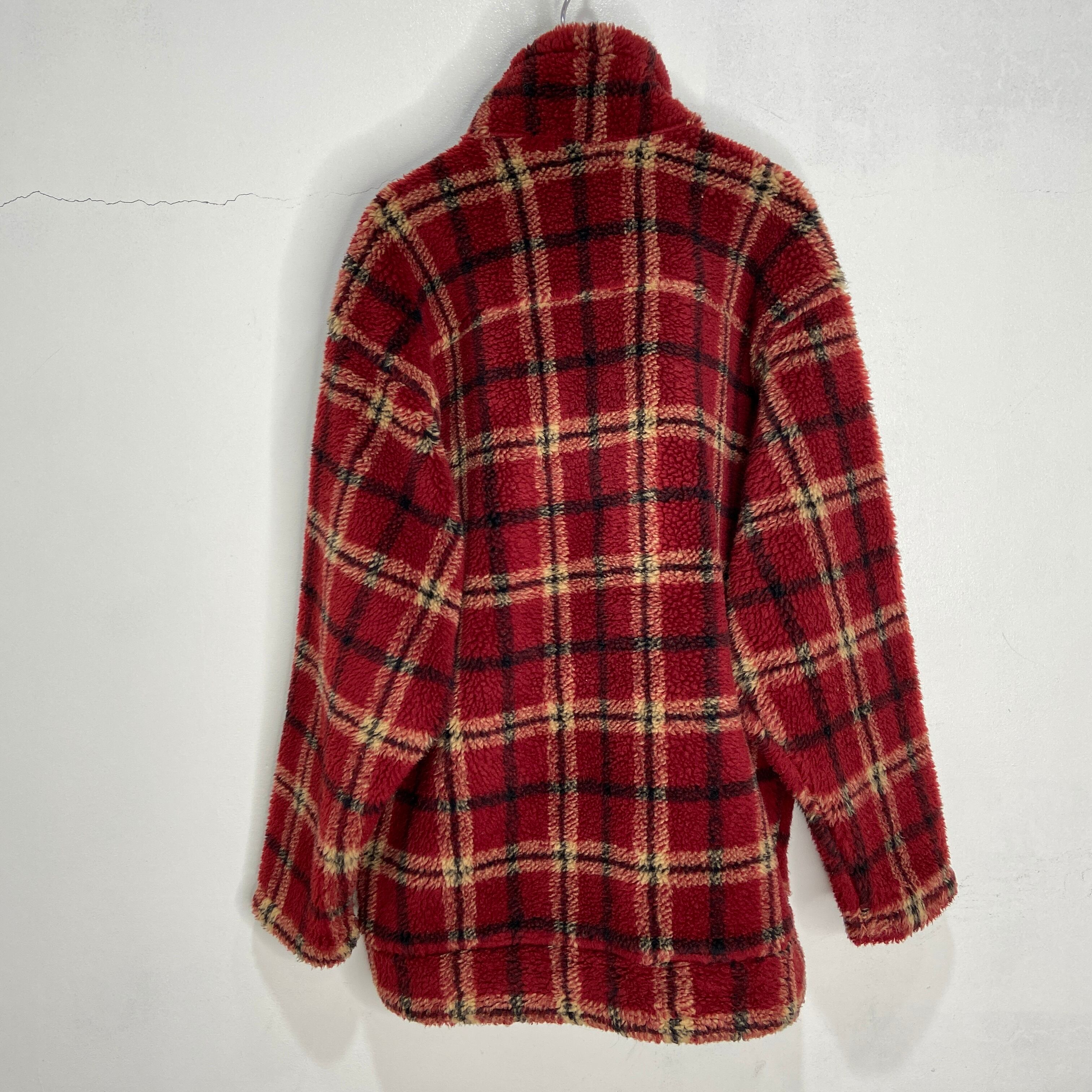 Woolrich ウールリッチ チェック柄ハーフジップボアフリース M | 古着屋 Uan powered by BASE