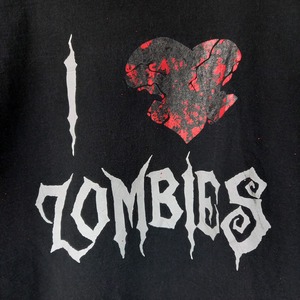 ゾンビ 　クルーネック　プリントTシャツ　オーバーサイズ　ヘビーウェイト　2XL