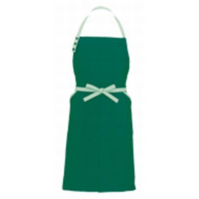 胸当てエプロン【コードレーン配色】グリーン