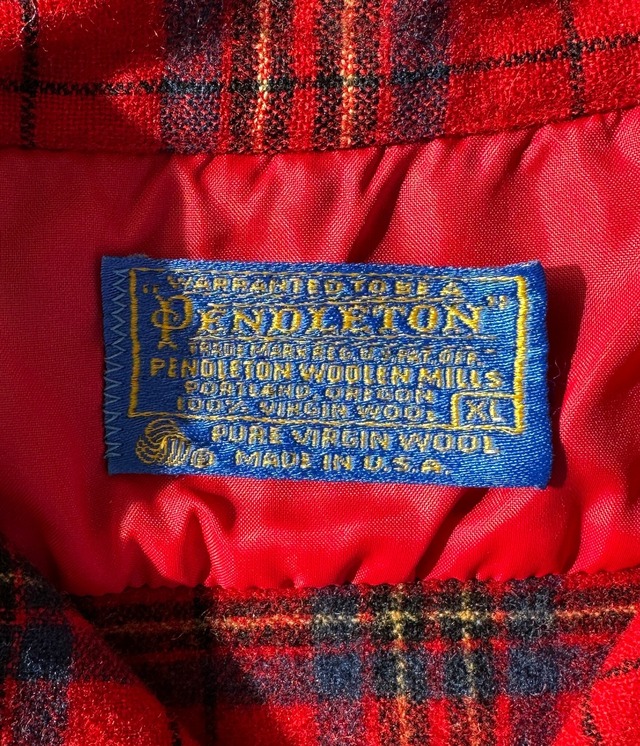-Pendleton- Vintage 70s XL Board Shirt made in USA