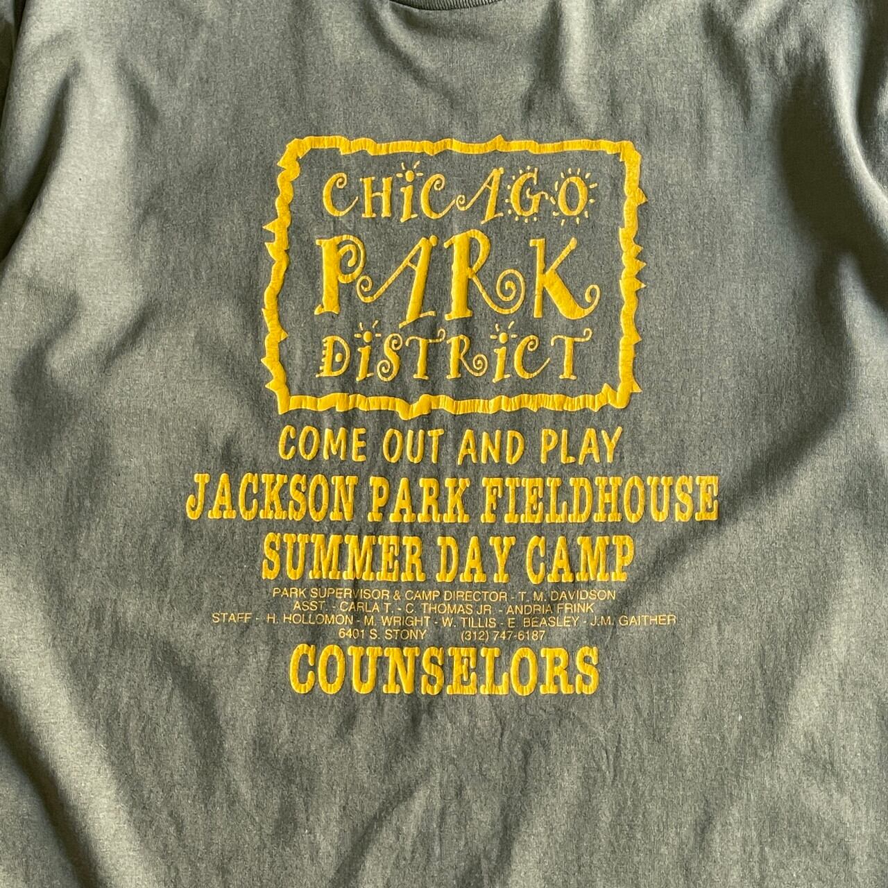 90年代 chicago park district 両面プリント ロゴTシャツ メンズXL