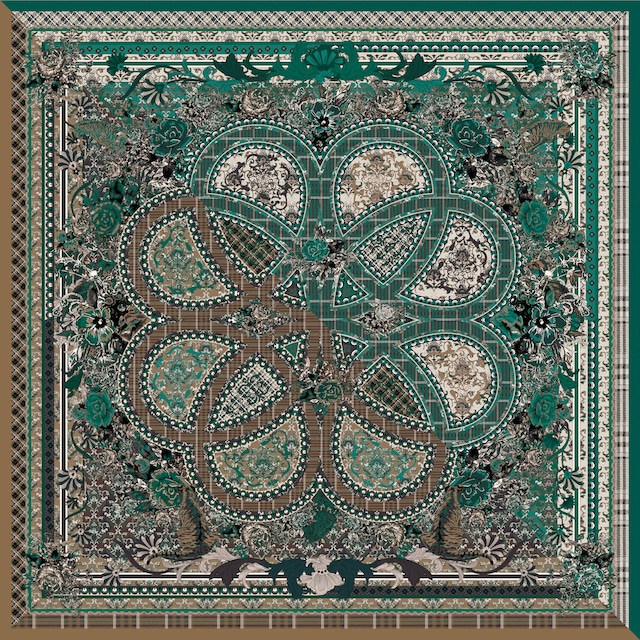 EN BROWN×GREEN 65×65cm