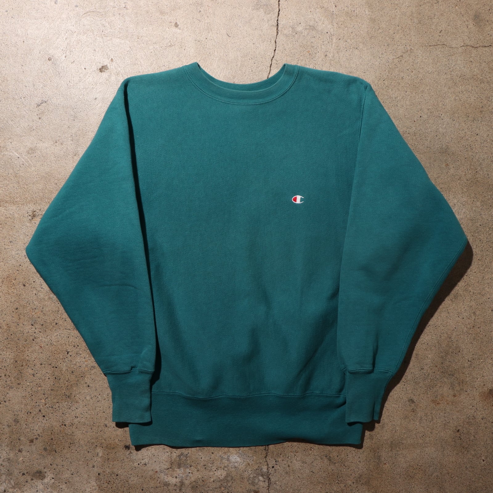 90s USA製 Reverse Weave リバースウィーブ エメラルド 緑