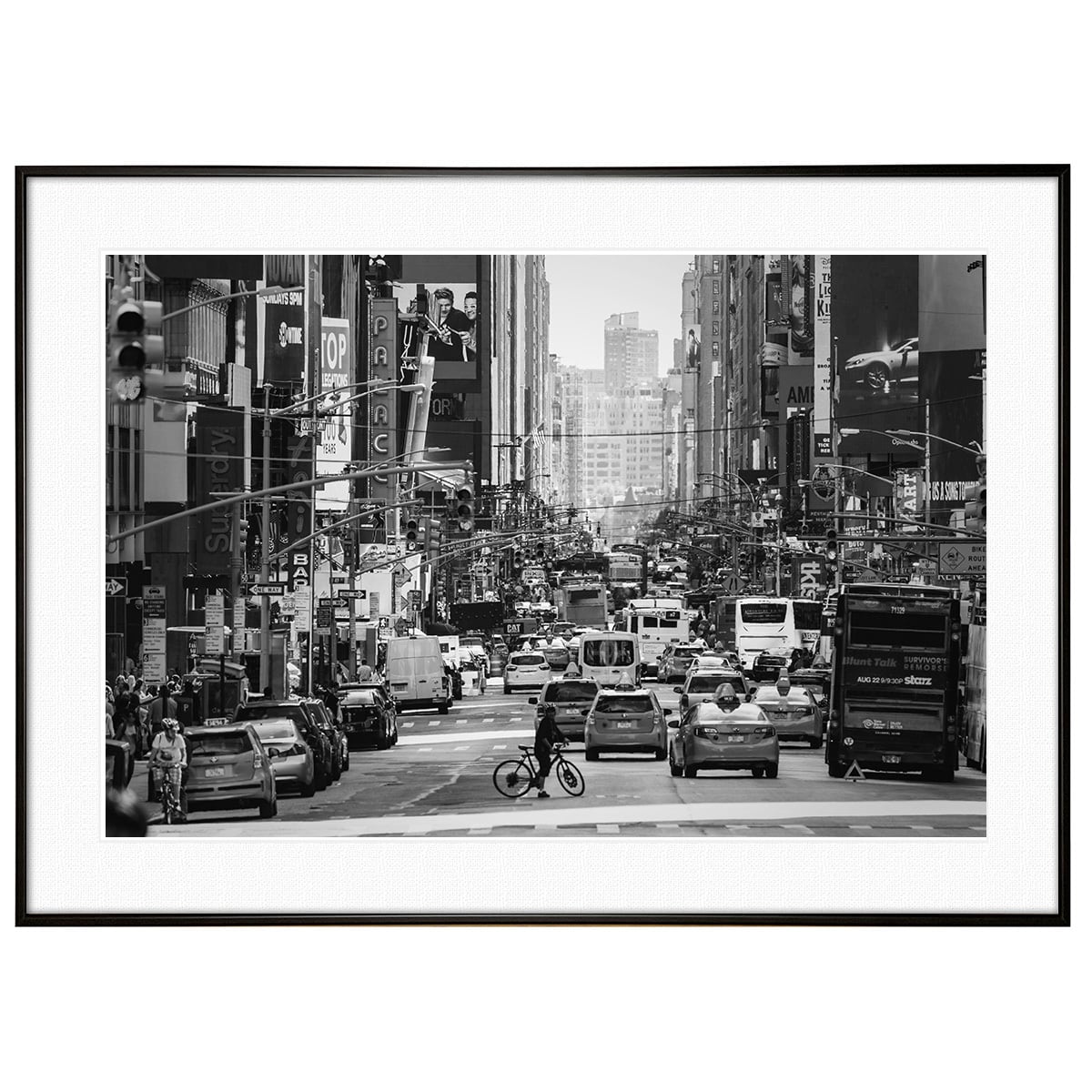 アメリカ写真 ニューヨーク マンハッタン インテリアモノクロアートポスター額装 AS4783