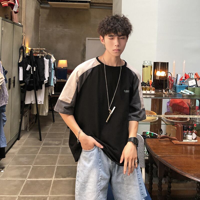 全2色 Tシャツ カットソー ロゴ カジュアル ラグラン おしゃれ