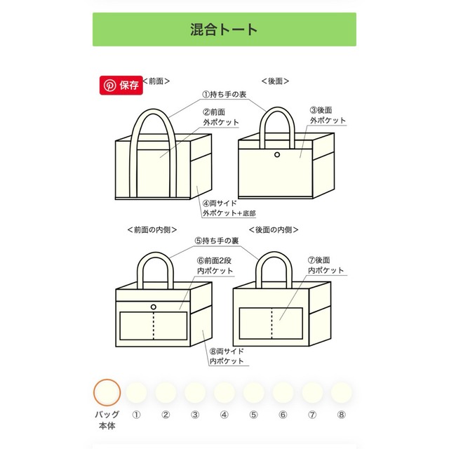 （非売品）追加料金なしで、バッグの持ち手、ポケットの色の変更出来ます。