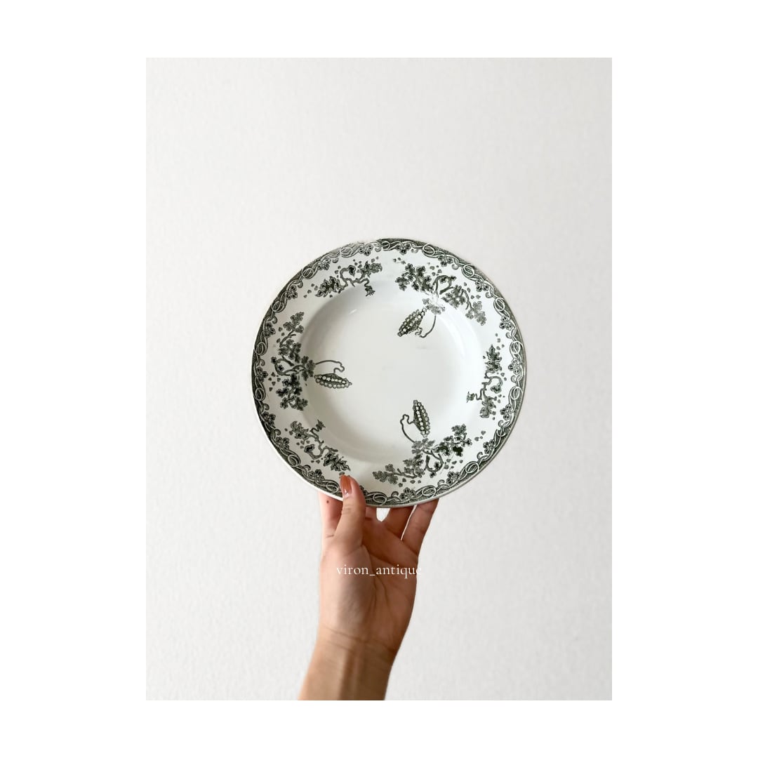 Saint amand サンタマン / “MODERN STYLE” 植物柄の深皿プレート