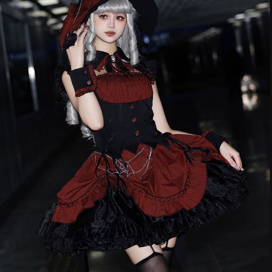 ゴスロリ ウエストチェーン 蜘蛛の巣デザイン 魔女テーマアクセ｜WithU