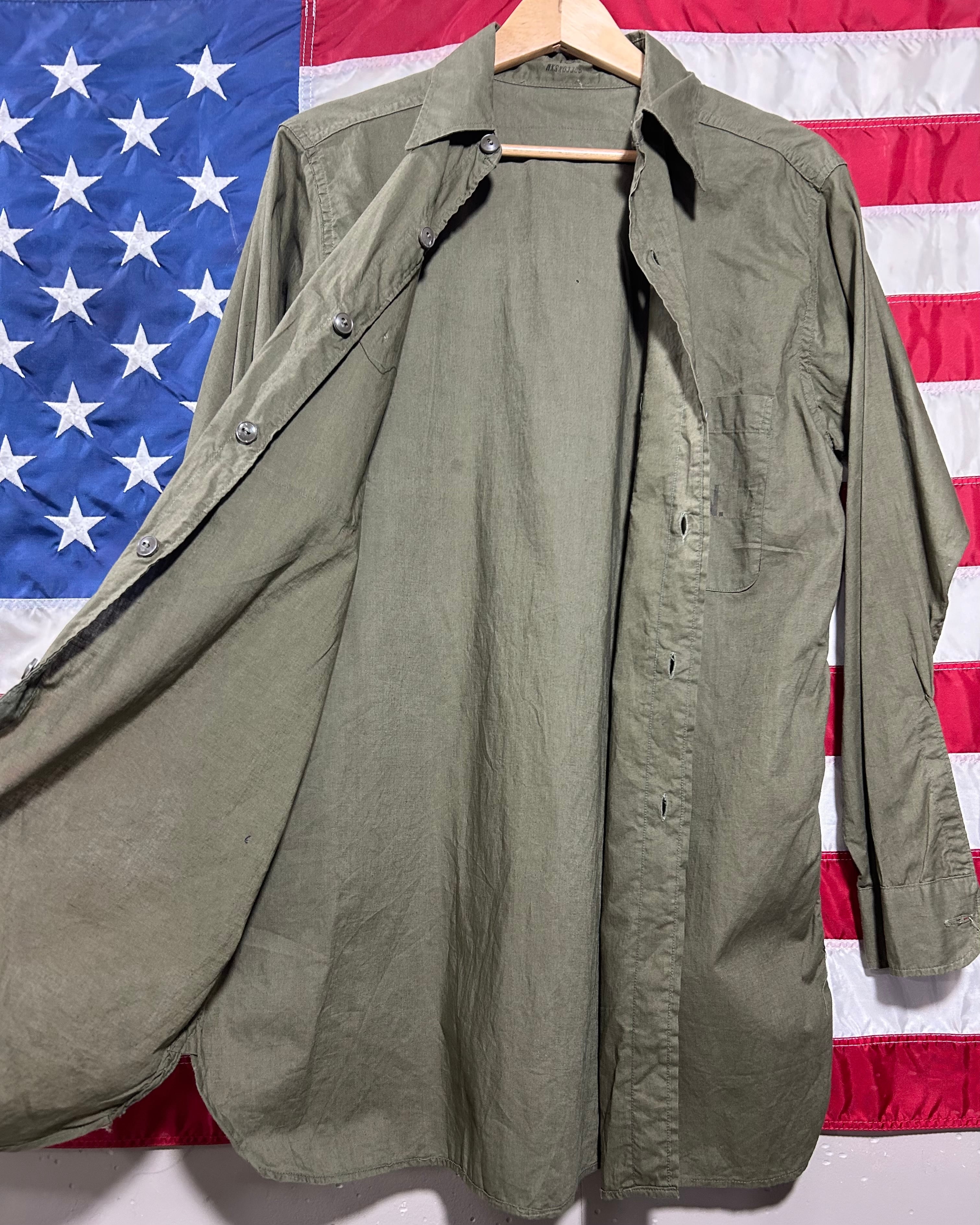 RARE 40s US NAVY海軍 RARE N-3 Poplin ポプリンシャツ | BaseEXCHANGE