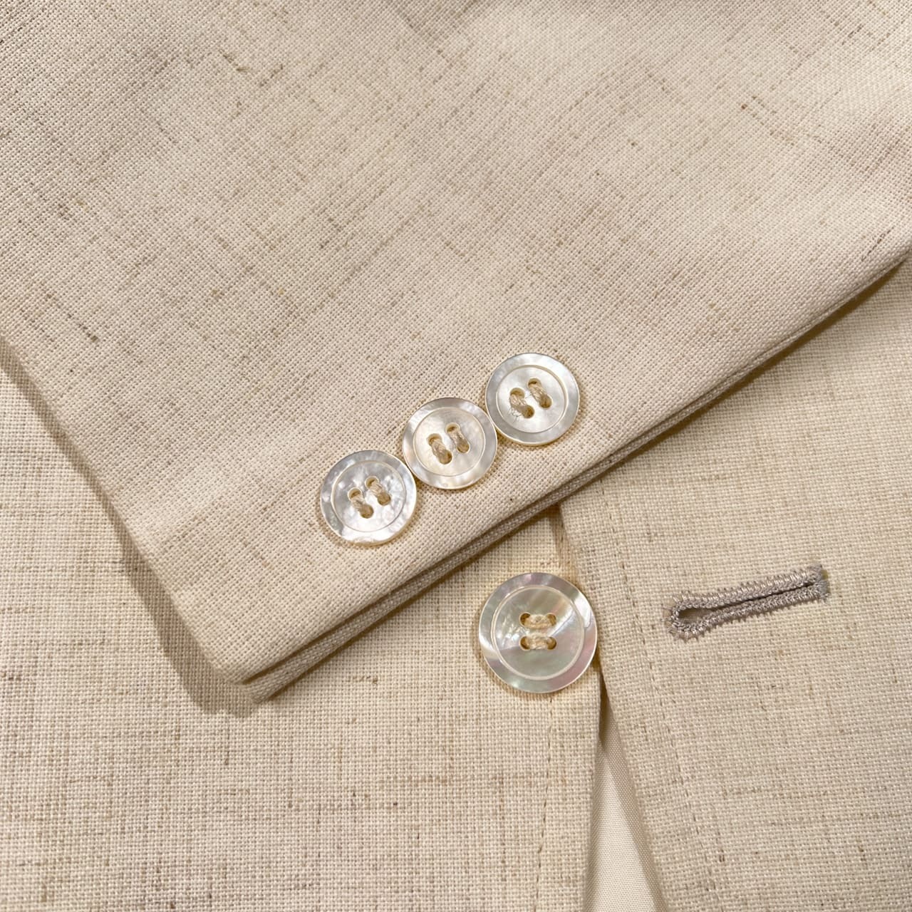 70s 80s VAN JAC Hauser sport ヴァンヂャケット ハウザースポーツ リネン混 サマー テーラードジャケット 165-84-73/ホワイト/ビンテージ