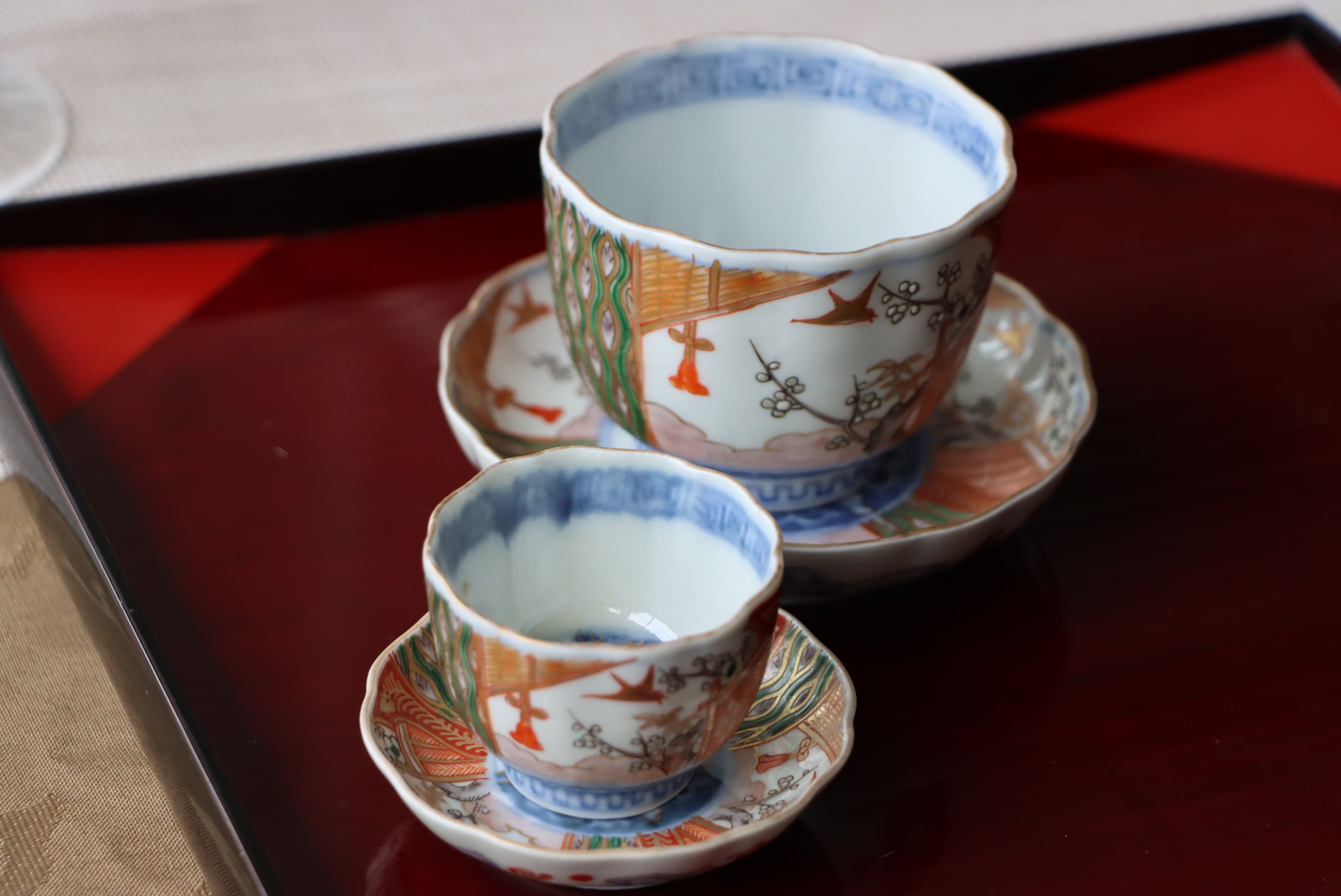 伊万里焼 色絵 花鳥文 膾皿 通りもの/Imari 