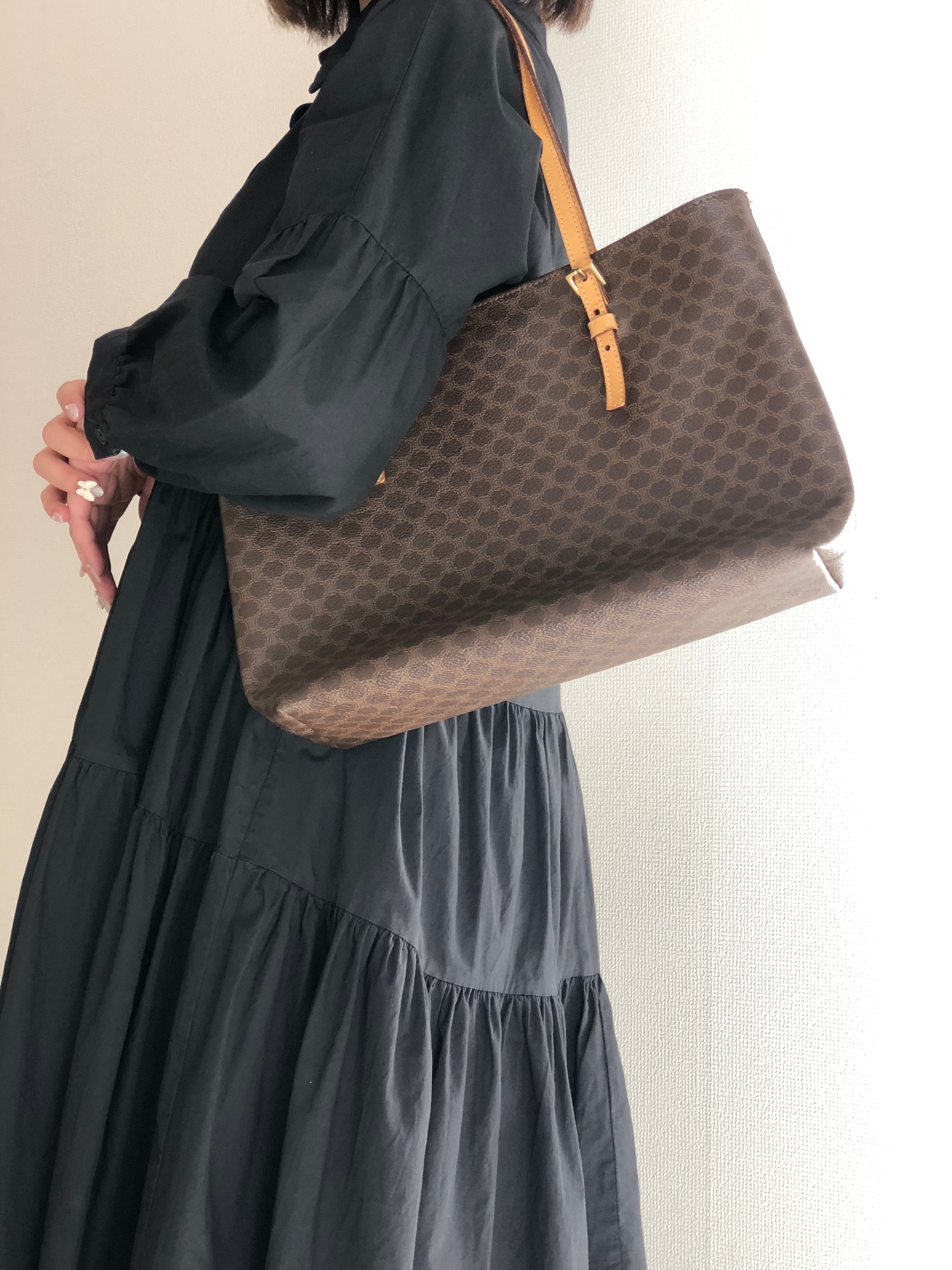 CELINE セリーヌ マカダム A4 トートバッグ ブラウン vintage CELINE セリーヌ マカダム A4 トートバッグ ブラウン vintage