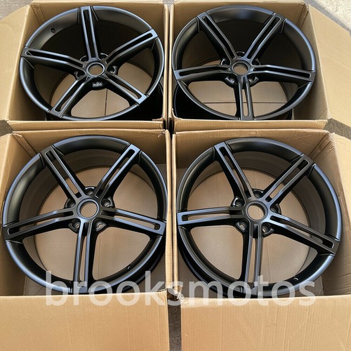 21インチ ツイン 5 スポーク サテンブラック 鍛造 スタイル ホイール 2020+ タイカン BRN-1848