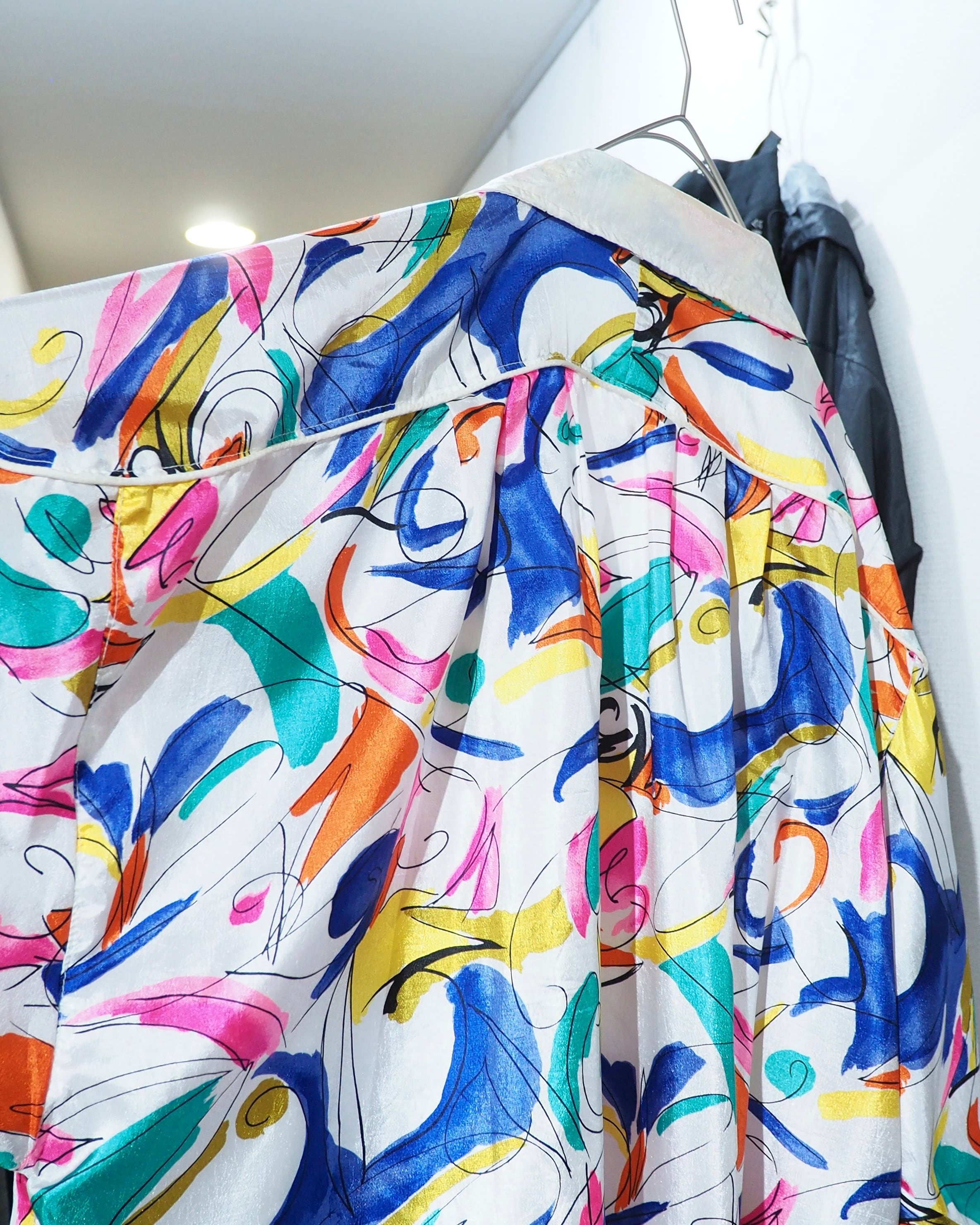 1990s Colorful Rainbow Art pattern vintage Nylon jacket