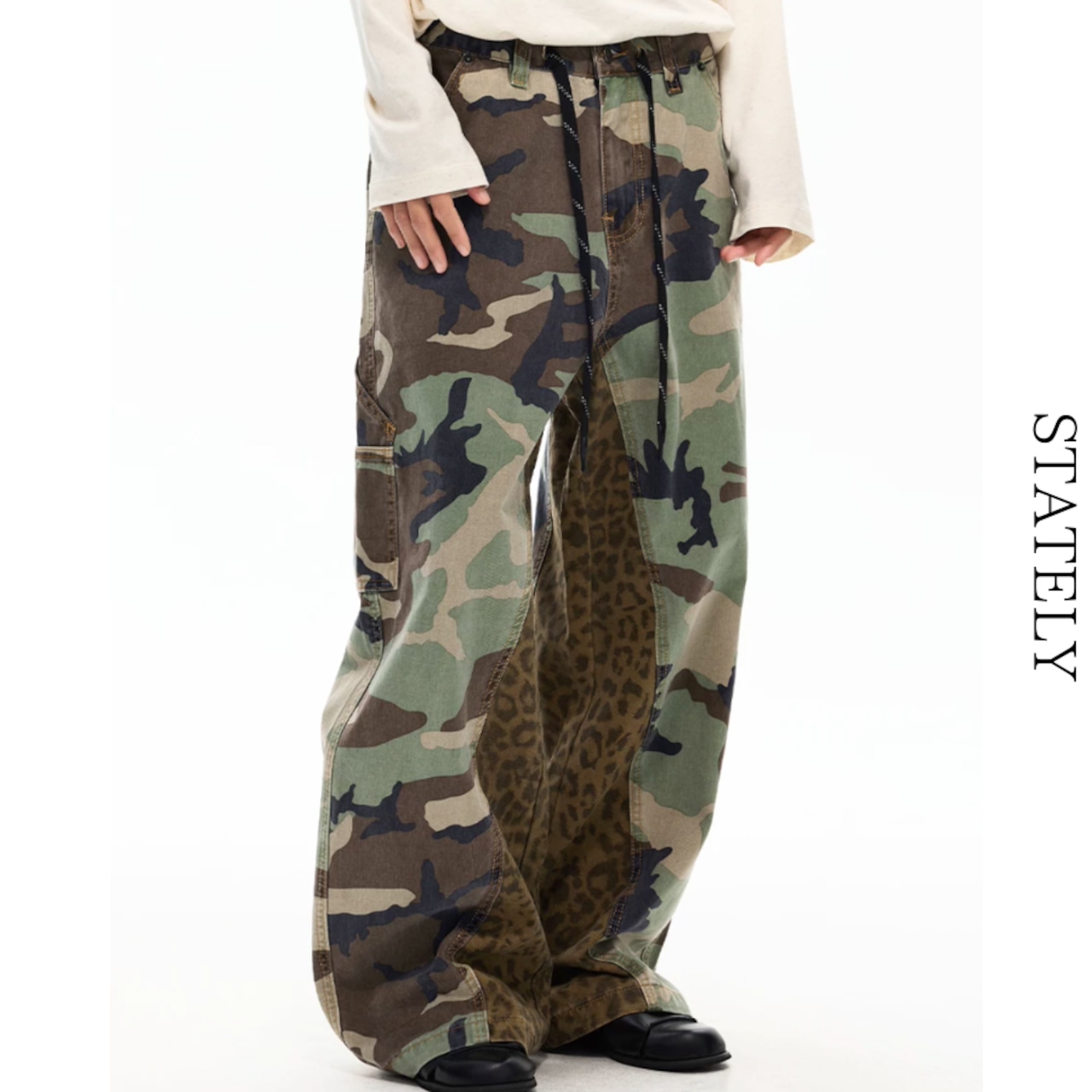 Camo Leopard ワイドカーゴパンツ_B171・画像2