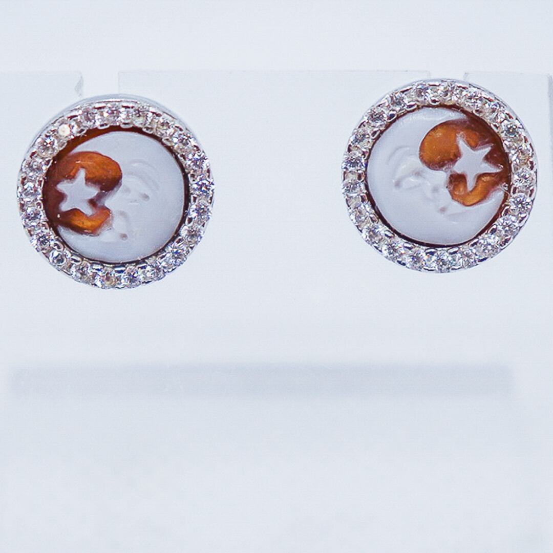 ピアス イタリア製 カメオ シルバー