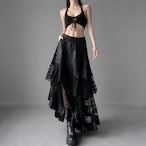 sheer lace tiered skirt / l0565