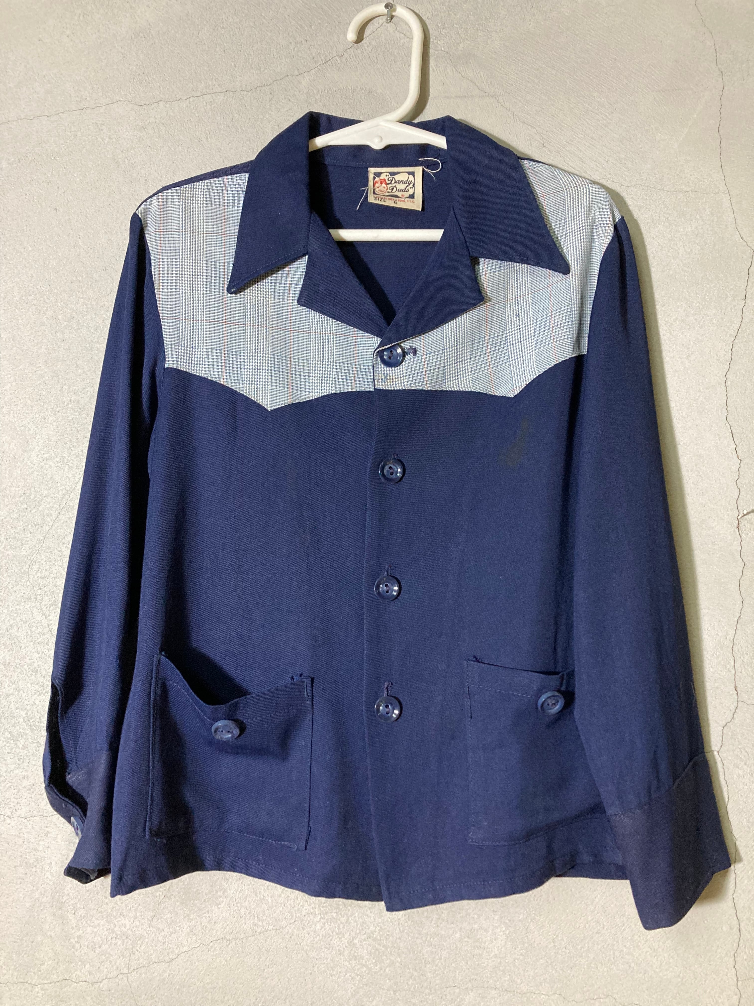 50s BOYS RAYON SHIRT  (beady clothing)