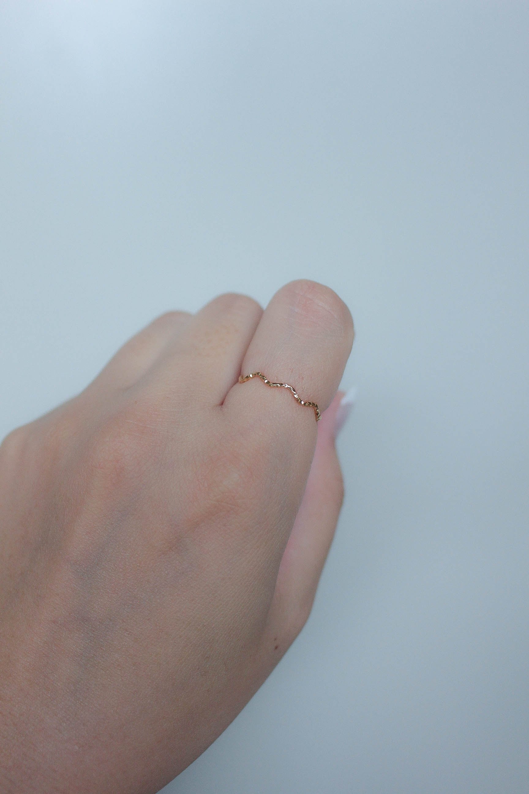 Skin Wave Glitter Ring