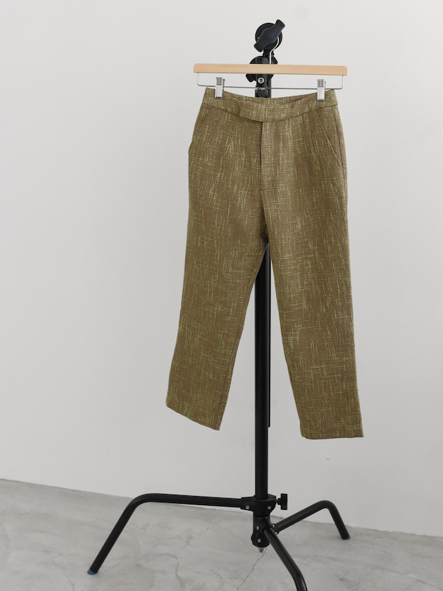 side slit tweed pants（brown）