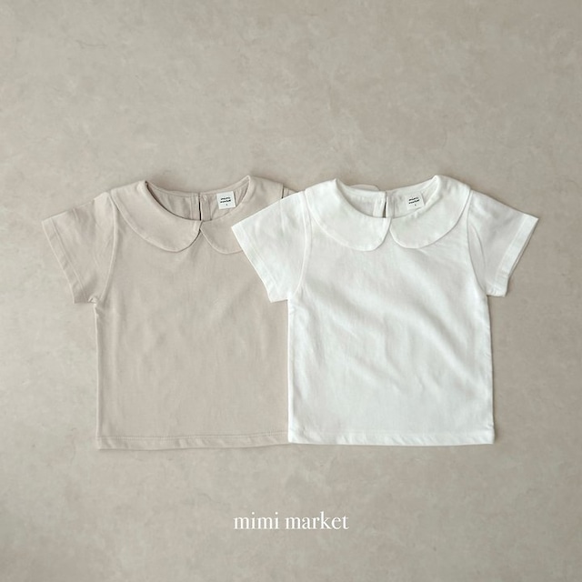 【取寄】mimi market|butter collar tee|バターカラーT|S-L|baby|26 summer 2nd