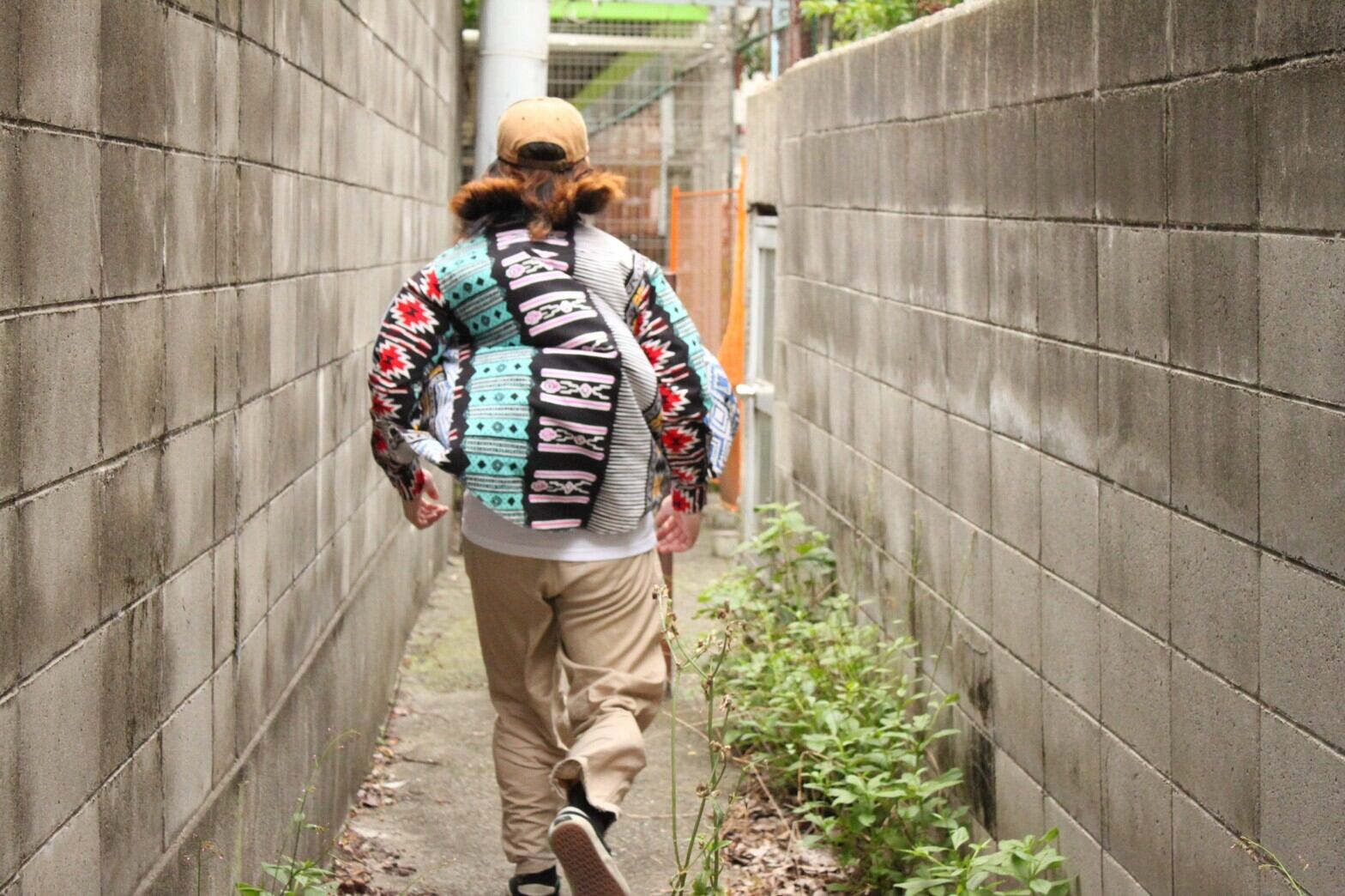 90s Wrangler crazy pattern l/s shirt