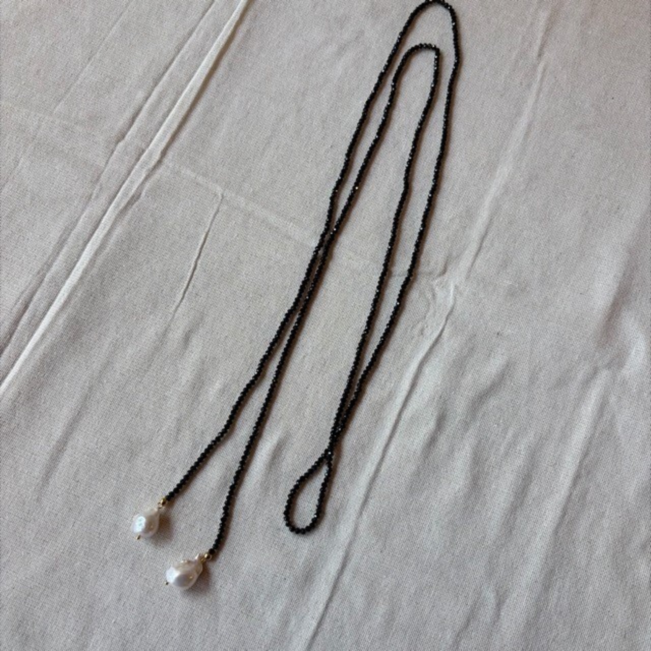 TOPANGA Jewelry Natural Gem Stone Ony×Pearl Necklace　ナチュラルジェムストーン　ネックレス　　ナチュラルストーン　天然石　パワーストーン