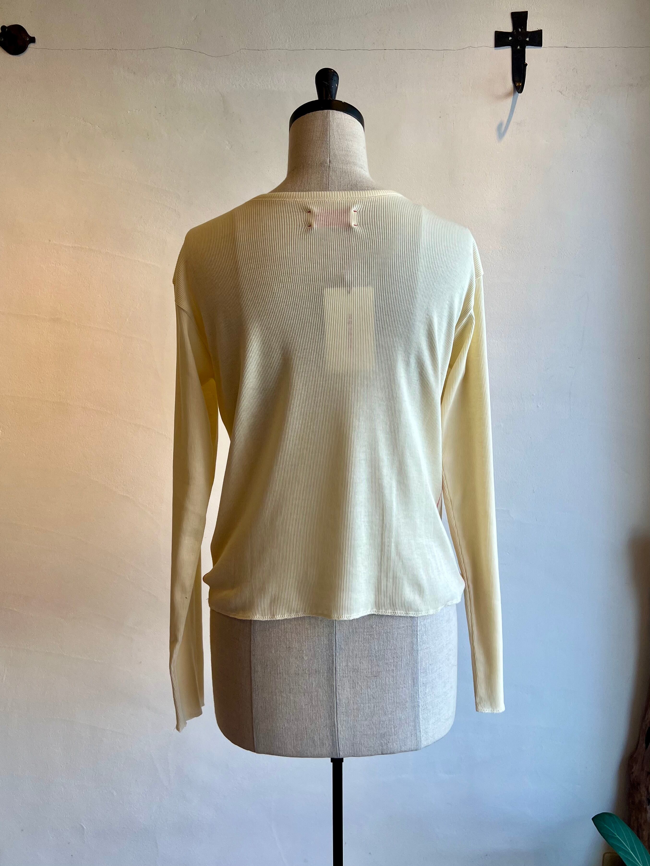 MEYAME メヤメ　コットンニットロングスリーブT メヤメ ニットプルオーバー COTTON KNIT LONG SLEEVE TEE コットン