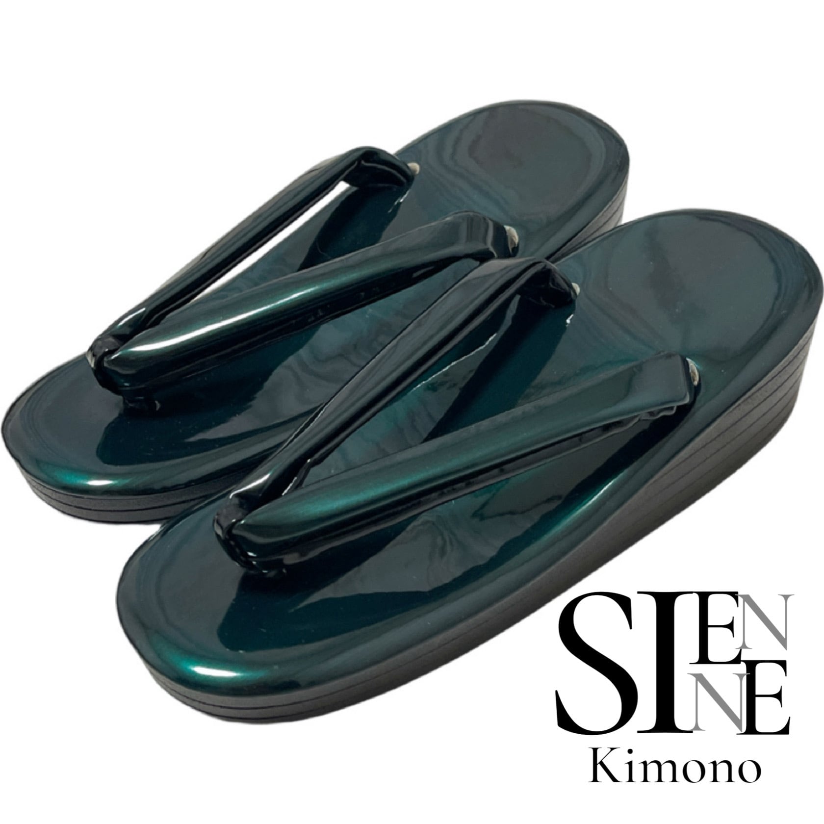 Kimono Sienne 着物ジェンヌ 厚底 草履 ウレタン草履 成人式 卒業式 袴 振袖 着物 グリーン