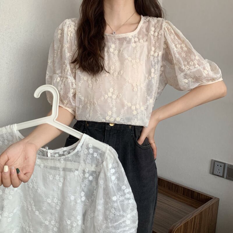 レースブラウス サマースタイルシャツ 夏物 YY-ファッション19583268954