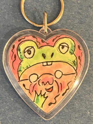 ハートの手描きイラストキーホルダー#35