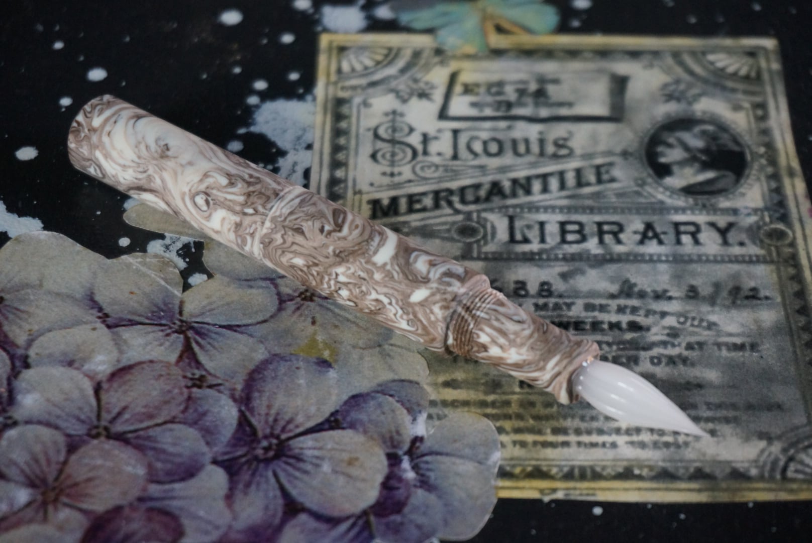 シュクルガラスペン (Kemmy's Laboコラボ) エスプレッソ・ヴェール