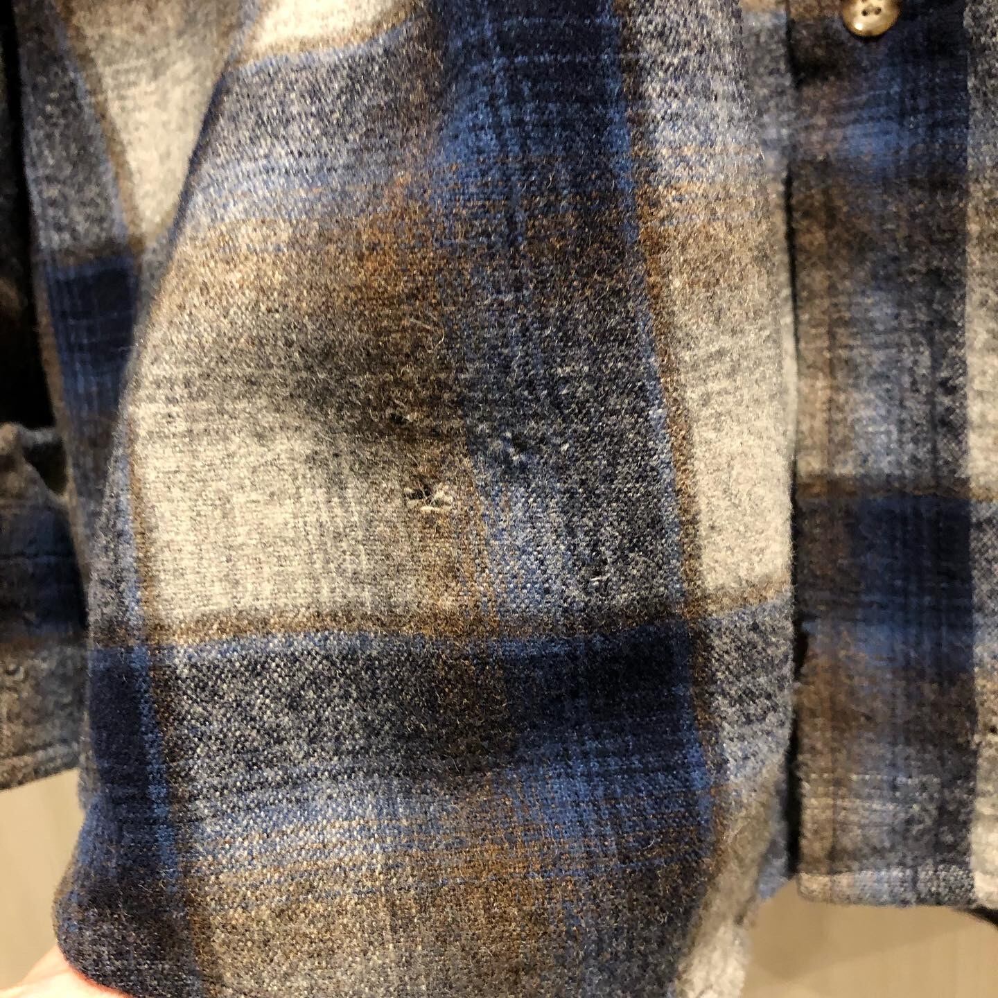 00s PENDLETON shadow check “elbow patch” wool shirt【高円寺店