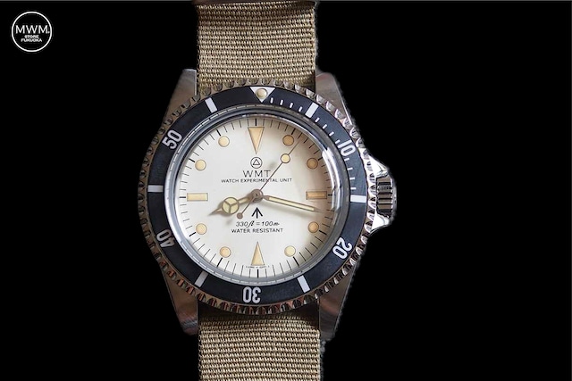 WMT WATCHES  ROYAL MARINE  – British Armed Forces / Cream Dial AGED