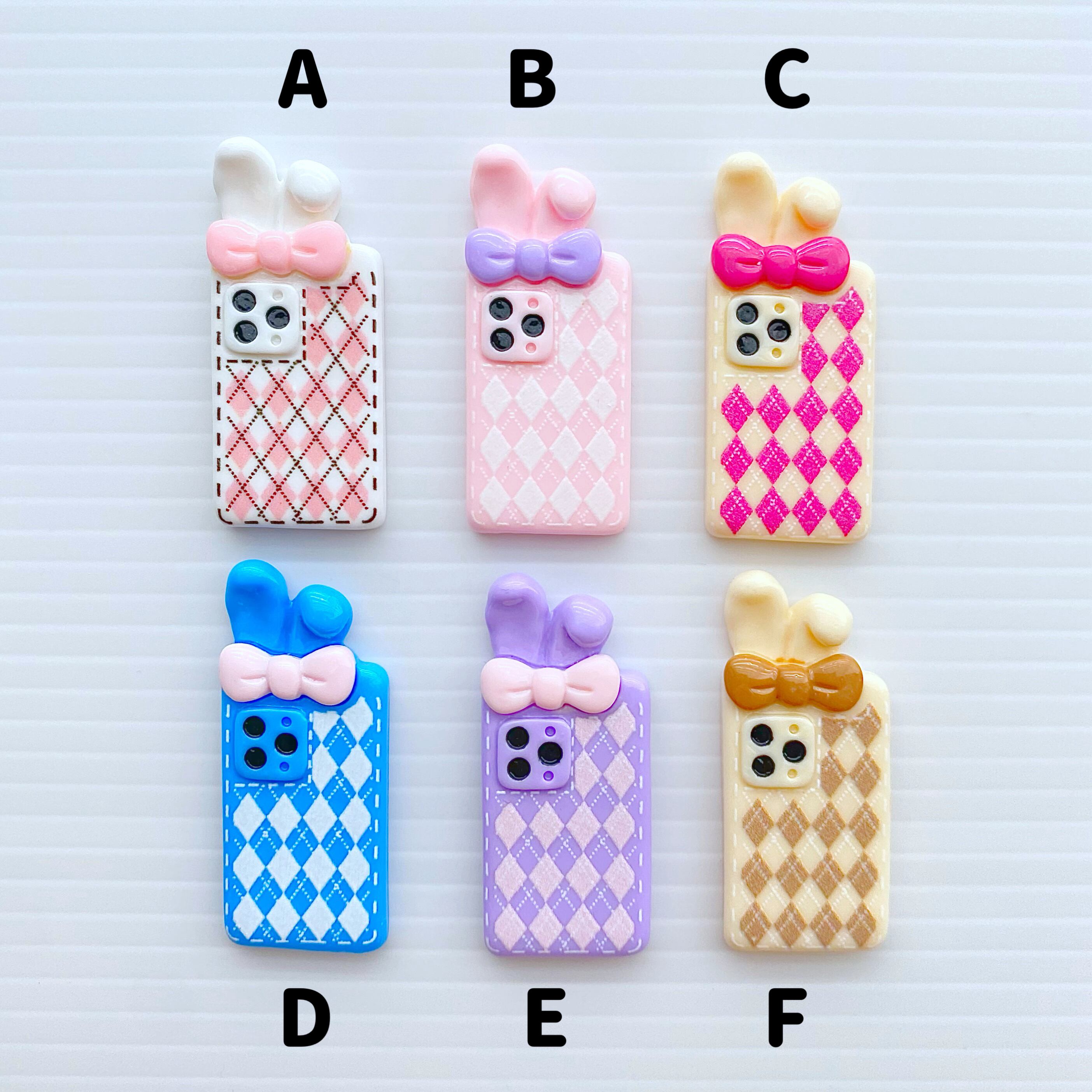 うさみみ スマホケース風 パーツ 2個 | CANDY☆POP