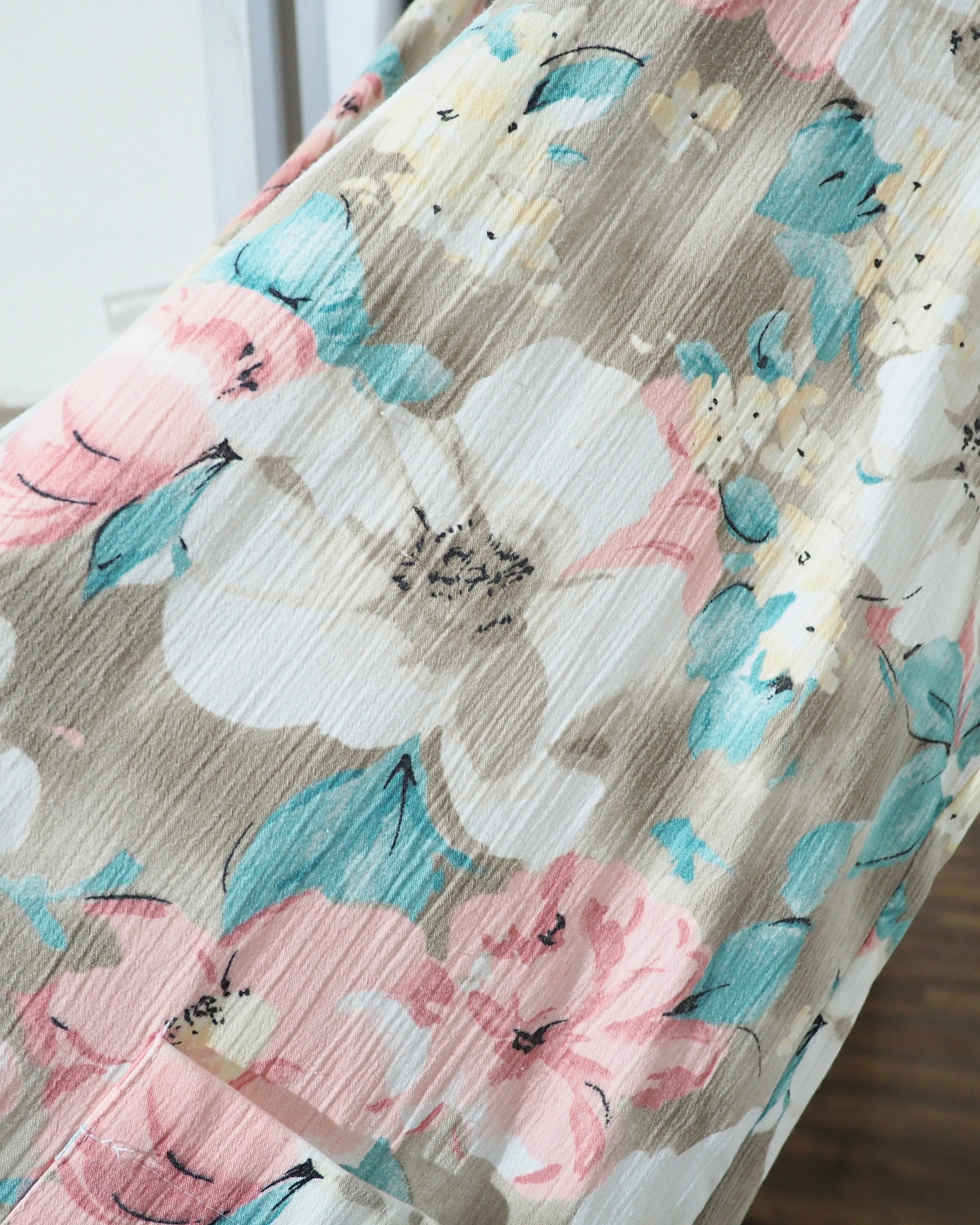 Beautiful Flower pattern vintage loose Easy Tailored Jacket