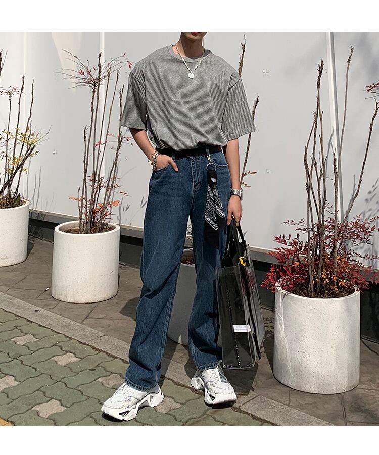 全2色 Tシャツ カットソー 無地 カジュアル おしゃれ