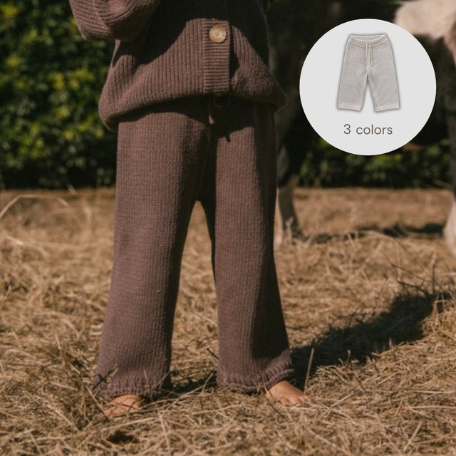 ご予約【EARTH THE ARCHIVE】 Knit bottom - 3色 / 3月以降入荷予定