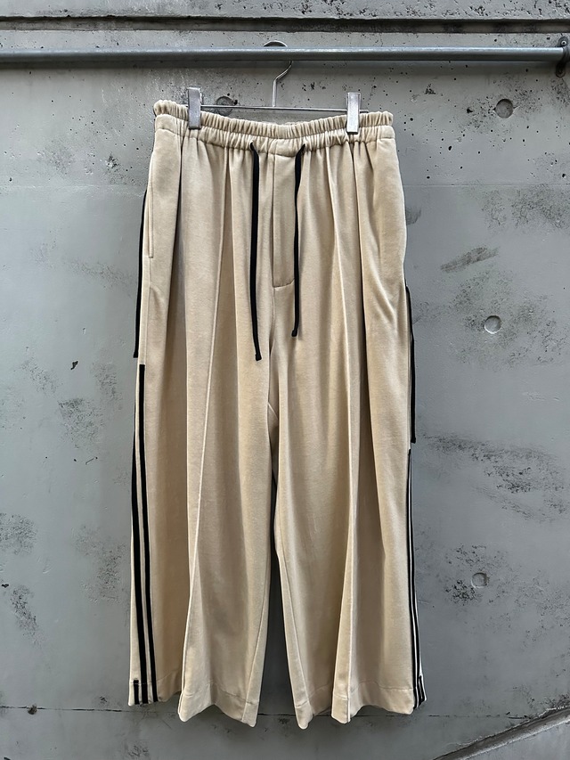 『my beautiful landlet』 VELOR JERSEY WIDE EASY PANTS / LIGHT BEIGE