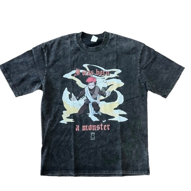 ナルト 我愛羅 半袖 Tシャツ アニメT ビンテージ ロックリー 夏服 | LOTUS