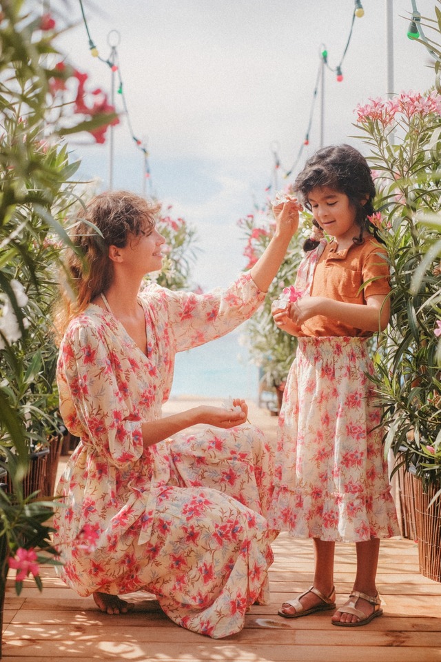 《ラスト3y》Louise Misha / Skirt Anneta - Rasberry Flowers (Kids)