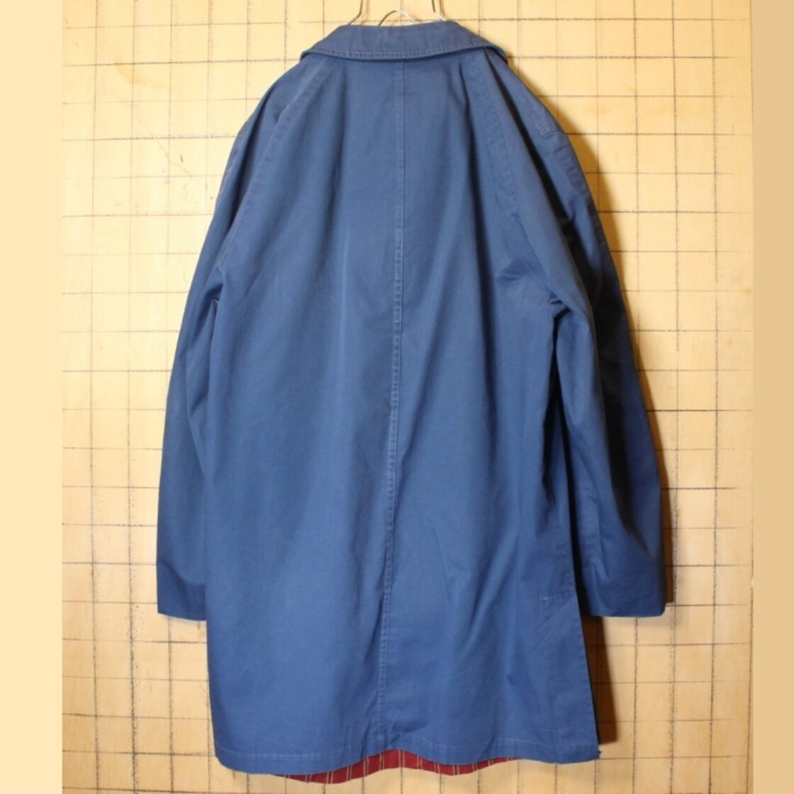 60s 70s USA製 LONDON FOG ステンカラー コート ネイビー ブルー 