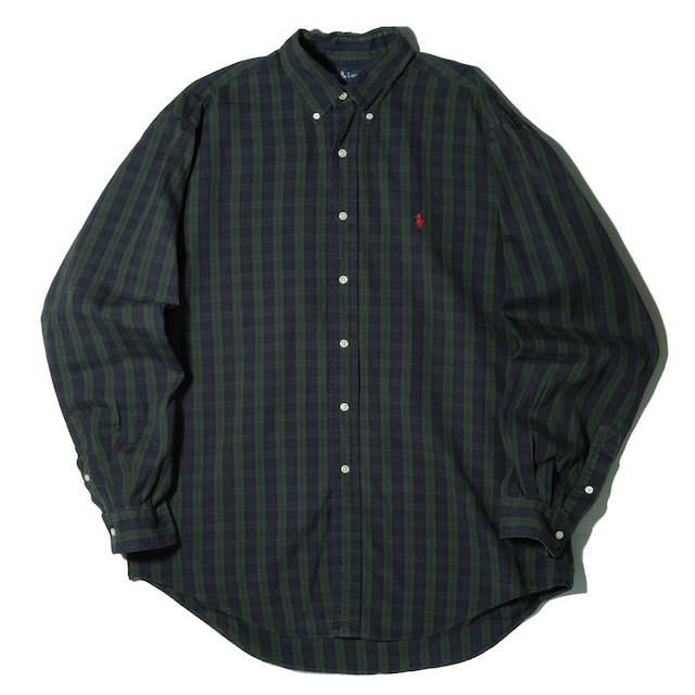 90's Ralph Lauren YARMOUTH black watch shirt[16]