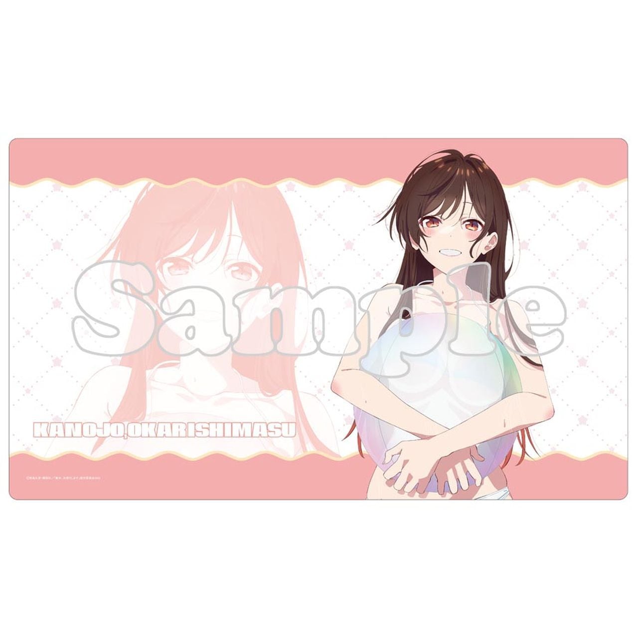 【4570077767169受注生産】彼女、お借りします ラバーマット 水原千鶴（水着）