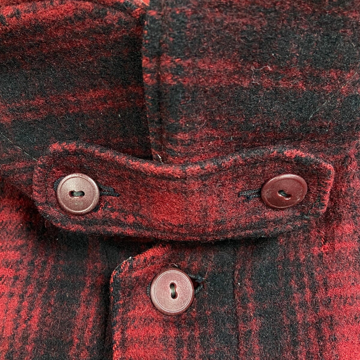 30年代 黒タグ WOOLRICH ウールリッチ バッファローチェック柄 ウール