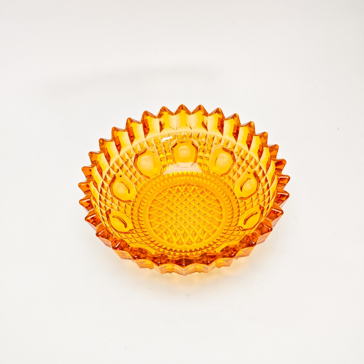 ヴィンテージ雑貨 アンバーガラスボウル