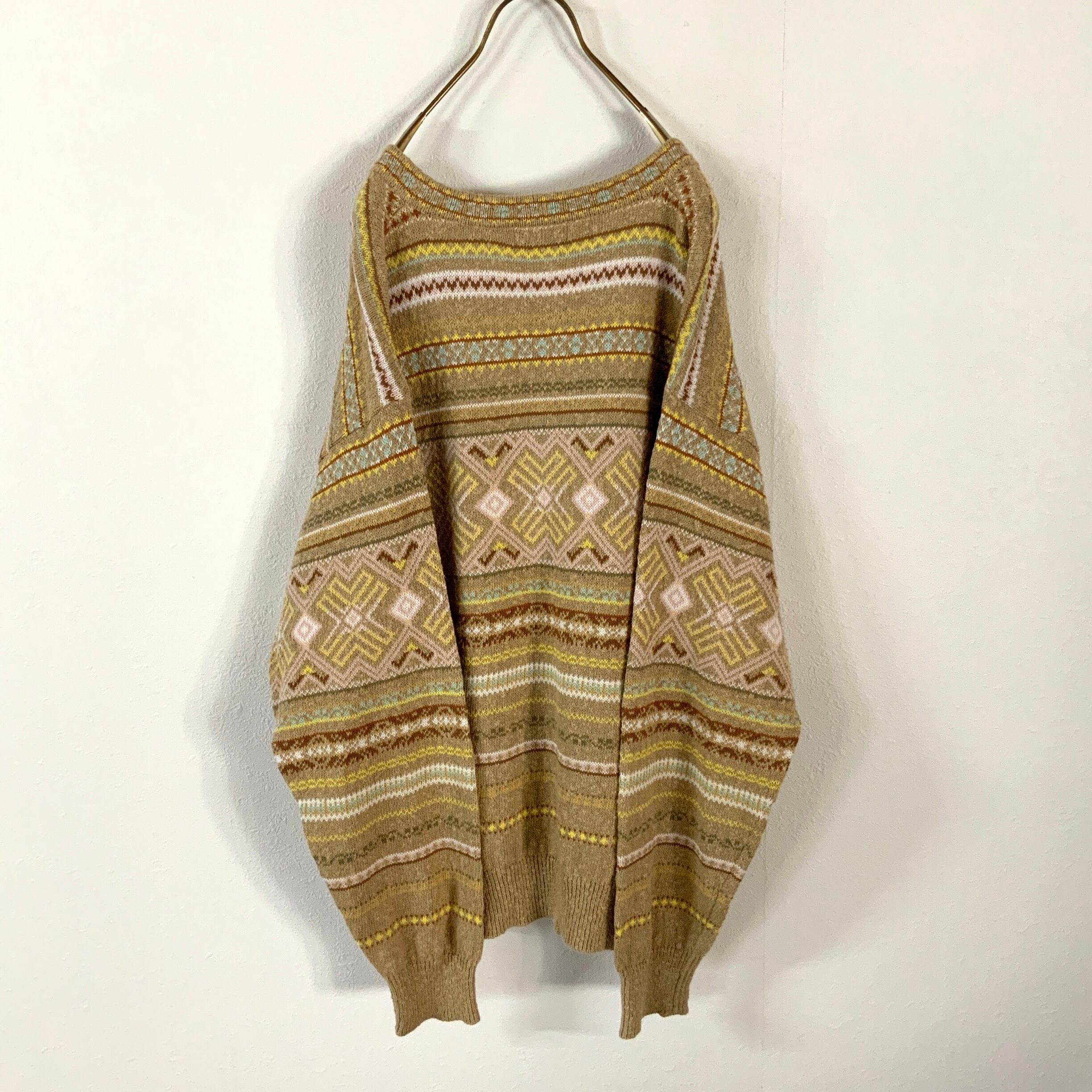 90's KENZO エスニックパターン 総柄 ニット | 古着屋 MOU